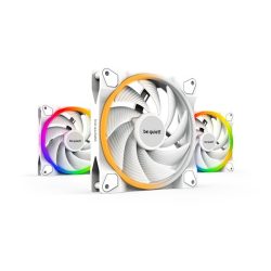 Be Quiet! Cooler 14cm - LIGHT WINGS WHITE 140mm PWM Triple Pack (RGB, 2200rpm, 31dB, fehér)