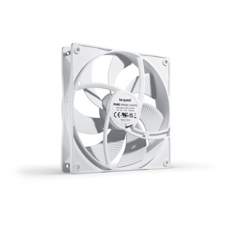 Be Quiet! Cooler 14cm - PURE WINGS 3 White 140mm PWM (1200rpm, 21,9dB, fehér)