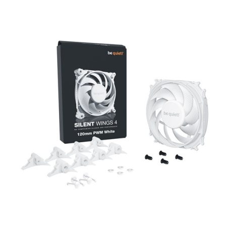 Be Quiet! Cooler 12cm - SILENT WINGS 4 White 120mm PWM (1600rpm, 18,9dB, fehér)