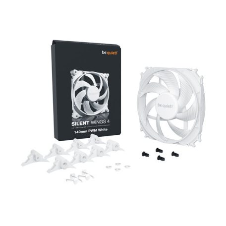 Be Quiet! Cooler 14cm - SILENT WINGS 4 White 140mm PWM (1100rpm, 13,6dB, fehér)