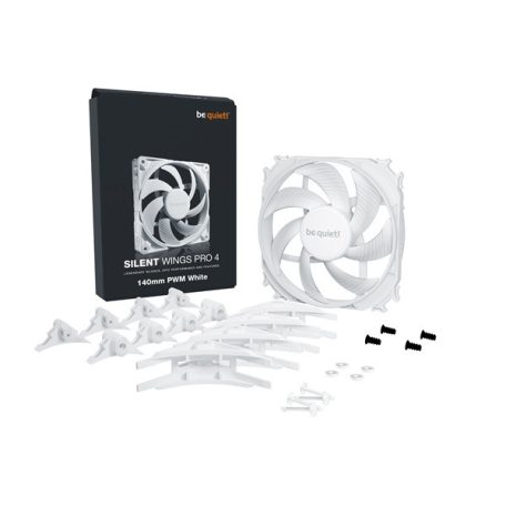 Be Quiet! Cooler 14cm - SILENT WINGS PRO 4 White 140mm PWM (2400rpm, 36,8dB, fehér)