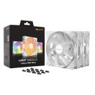 Be Quiet! Cooler 14cm - LIGHT WINGS LX 140mm PWM White Triple-Pack (RGB, 1200rpm, 22,9dB, fehér)