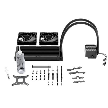 Be Quiet! CPU Water Cooler - SILENT LOOP 3 240mm Black (2x120mm, csatlakozó: 3pin, cső hossza: 400mm, fekete)