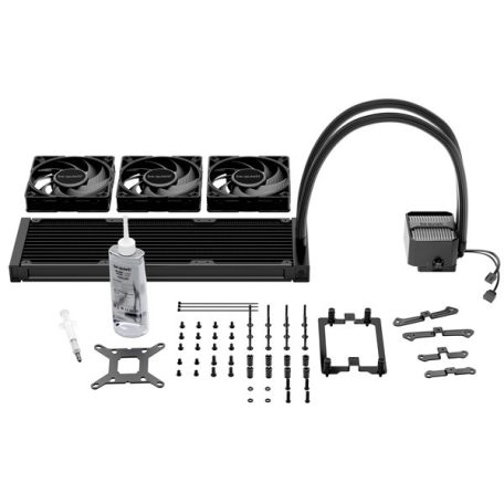 Be Quiet! CPU Water Cooler - SILENT LOOP 3 360mm Black (3x120mm, csatlakozó: 3pin, cső hossza: 400mm, fekete)
