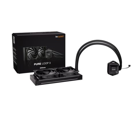 Be Quiet! CPU Water Cooler - PURE LOOP 3 240mm (2x120mm, csatlakozó: 3pin, cső hossza: 400mm)