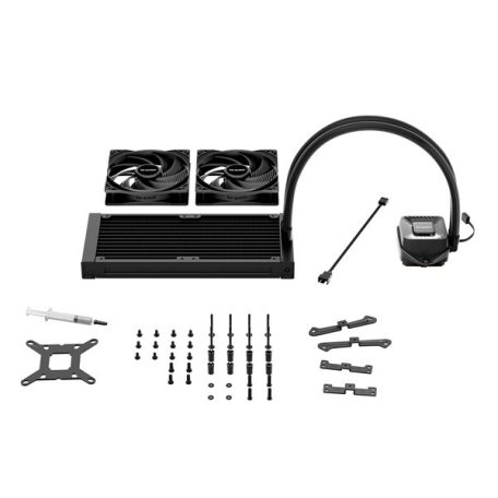 Be Quiet! CPU Water Cooler - PURE LOOP 3 240mm (2x120mm, csatlakozó: 3pin, cső hossza: 400mm)