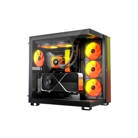 Be Quiet! CPU Water Cooler - LIGHT LOOP IO LCD 240mm (2x120mm, cső hossza: 400mm, fekete)