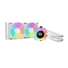 Be Quiet! CPU Water Cooler - LIGHT LOOP IO LCD 240mm White (2x120mm, cső hossza: 400mm, fehér)