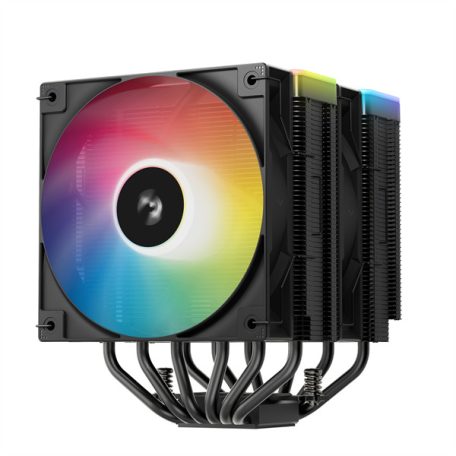 DeepCool CPU Cooler - AG620 BK ARGB V2 (29,4 dB; max, 115,32 m3/h; 4pin csatlakozó, 6 db heatpipe, 12cm, PWM, LED)
