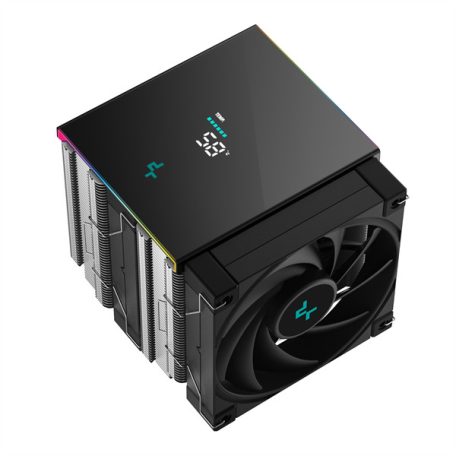 DeepCool CPU Cooler - AK620 DIGITAL SE (28 dB; max, 117,21 m3/h; 4pin csatlakozó, 6 db heatpipe, 2x12cm, PWM, RGB)