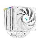 DeepCool CPU Cooler - AK620 DIGITAL SE WH (28 dB; max, 117,21 m3/h; 4pin csatlakozó, 6 db heatpipe, 2x12cm, PWM, RGB)