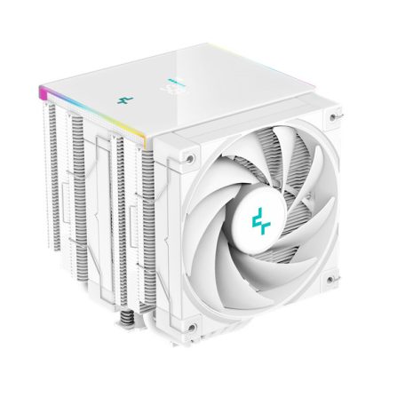 DeepCool CPU Cooler - AK620 DIGITAL SE WH (28 dB; max, 117,21 m3/h; 4pin csatlakozó, 6 db heatpipe, 2x12cm, PWM, RGB)