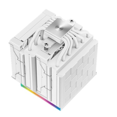 DeepCool CPU Cooler - AK620 DIGITAL SE WH (28 dB; max, 117,21 m3/h; 4pin csatlakozó, 6 db heatpipe, 2x12cm, PWM, RGB)
