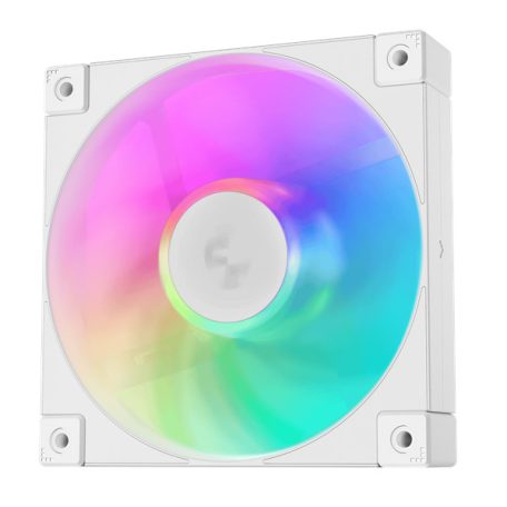 DeepCool Cooler 12cm - FD12 ARGB WH (27,6dB; max. 109,07 m3/h; 3pin csatlakozó; hydro bearing, ház hűtésre, PWM, fehér)