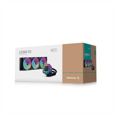 DeepCool CPU Water Cooler - LE360 V2 (max 31,6dB; max. 128,93 m3/h; 3x12cm, A-RGB LED)