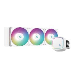   DeepCool CPU Water Cooler - LE720 WH (max 17,8dB; max. 145,86 m3/h; 3x12cm, A-RGB LED, fehér)