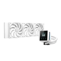   DeepCool CPU Water Cooler - MYSTIQUE 360 WH (max 21dB; max. 123,09 m3/h; 3x12cm, LED kijelző, fehér)