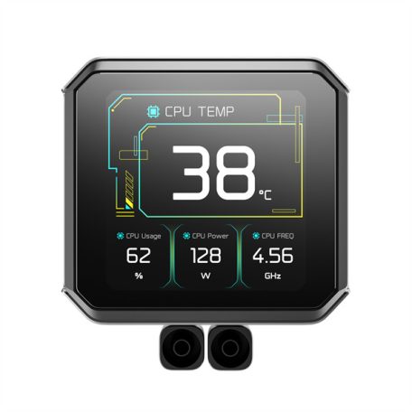 DeepCool CPU Water Cooler - SPARTACUS 420 (32,69dB max;. 191,13 m3/h; 3x14cm, LED kijelző, fekete)