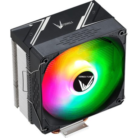 Formula CPU Cooler - Ice Burg Plus ARPW 4P (17-34dB, 4pin csatlakozó, 4 db heatpipe, 12cm, PWM, ARGB)