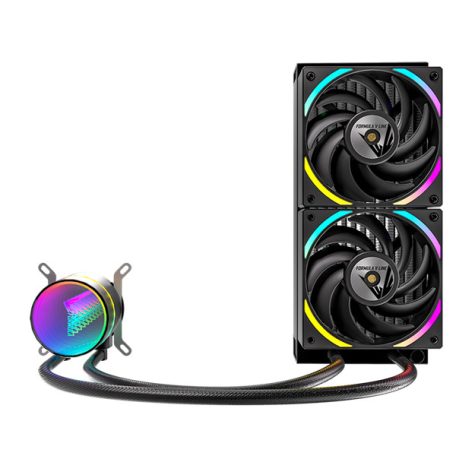 Formula CPU Water Cooler - Oasis L240 ARGB BK (2x12cm, ARGB LED, fekete)