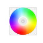 ID-Cooling Cooler 12cm - AS-120-ARGB-W (27,2dB, max. 98,54 m3/h, 4pin, PWM, 12cm, ARGB, fehér)