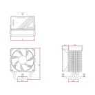 ID-Cooling CPU Cooler - FROZN A400 ARGB (25,8dB; max. 77,81 m3/h; 4pin csatlakozó, 4 db heatpipe, 9cm, PWM)