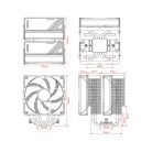 ID-Cooling CPU Cooler - FROZN A620 ARGB (29,9dB; max 132,52 m3/h; 4Pin csatlakozó, 6 db heatpipe, 2x12cm, PWM)
