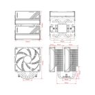 ID-Cooling CPU Cooler - FROZN A620 BLACK (29,85dB; max 132,94 m3/h; 4Pin csatlakozó, 6 db heatpipe, 2x12cm, PWM)