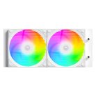 ID-Cooling CPU Water Cooler - FX240 INF WHITE (27.2dB; max. 98,54 m3/h; 2x12cm, A-RGB, fehér)
