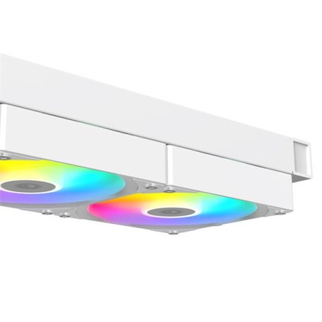 ID-Cooling CPU Water Cooler - FX240 TD WHITE (25dB; max. 98,54 m3/h; 2x12cm, A-RGB LED, fehér)