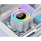 ID-Cooling CPU Water Cooler - FX240 TD WHITE (25dB; max. 98,54 m3/h; 2x12cm, A-RGB LED, fehér)