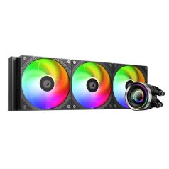   ID-Cooling CPU Water Cooler - FX360 INF (27.2ddB; max. 98,54 m3/h; 3x12cm, A-RGB, fekete)