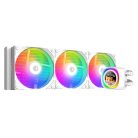 ID-Cooling CPU Water Cooler - FX360 LCD WHITE (27.2dB; max.98,54 m3/h; 3x12cm, A-RGB, fehér)