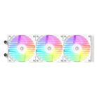 ID-Cooling CPU Water Cooler - FX360 LCD WHITE (27.2dB; max.98,54 m3/h; 3x12cm, A-RGB, fehér)
