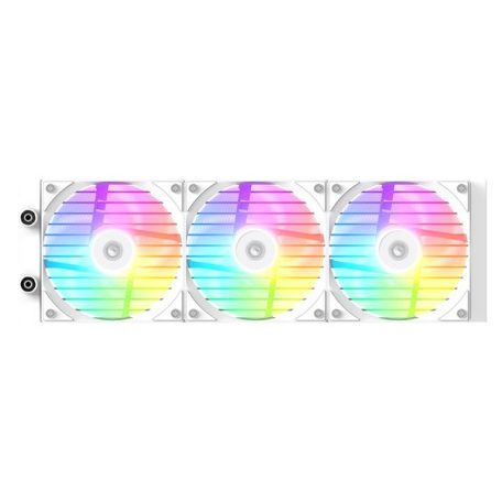 ID-Cooling CPU Water Cooler - FX360 LCD WHITE (27.2dB; max.98,54 m3/h; 3x12cm, A-RGB, fehér)