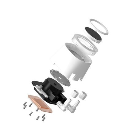 ID-Cooling CPU Water Cooler - FX360 LCD WHITE (27.2dB; max.98,54 m3/h; 3x12cm, A-RGB, fehér)
