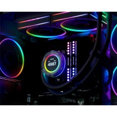   ID-Cooling CPU Water Cooler - Space SL240 WHITE (13.8-30.5dB; max. 132,52 m3/h; 2x12cm, A-RGB LED, fehér)