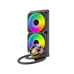   ID-Cooling CPU Water Cooler - Space SL240 V2 (25dB; max. 135,41 m3/h; 2x12cm, A-RGB LED, fekete)