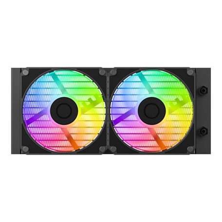 ID-Cooling CPU Water Cooler - Space SL240 V2 (25dB; max. 135,41 m3/h; 2x12cm, A-RGB LED, fekete)
