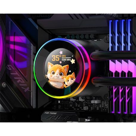 ID-Cooling CPU Water Cooler - Space SL240 V2 (25dB; max. 135,41 m3/h; 2x12cm, A-RGB LED, fekete)
