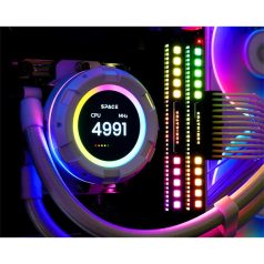   ID-Cooling CPU Water Cooler - Space SL360 WHITE (25dB; max. 132,52 m3/h; 3x12cm, A-RGB LED, fehér)