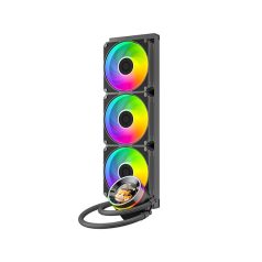   ID-Cooling CPU Water Cooler - Space SL360 V2 (25dB; max. 135,41 m3/h; 3x12cm, A-RGB LED, fekete)