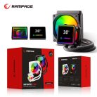 Rampage CPU Water Cooler - INFINITE V120 (Mágneses kijelző, 36,9dB max., 98,54 m3/h; 12cm, A-RGB LED, fekete)