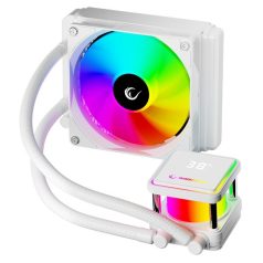   Rampage CPU Water Cooler - INFINITE V120 (Mágneses kijelző, 36,9dB max., 98,54 m3/h; 12cm, A-RGB LED, fehér)