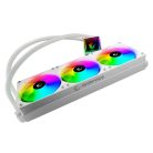 Rampage CPU Water Cooler - INFINITE V360 (Mágneses kijelző, 36,9dB max., 98,54 m3/h; 3x12cm, A-RGB LED, fehér)