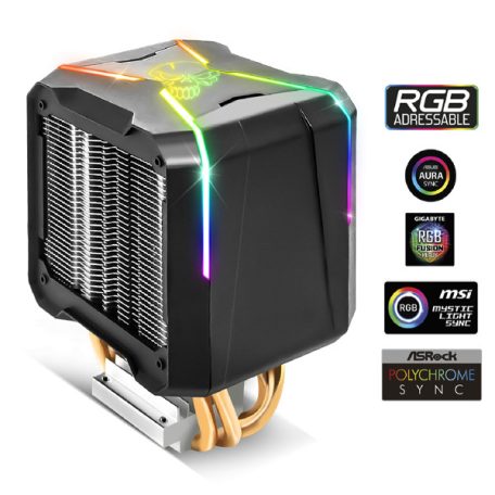 Spirit of Gamer CPU Cooler - CPU AIRCOOLER PRO ARGB (27dB; 1600 RPM; 1x12cm; aluminium/réz)