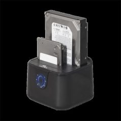   Advance HDD/SSD Dokkoló - DUALDOCK CLONE 2.5" / 3.5" (USB-A3.0 to 2xSATA, fekete)