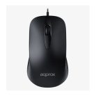 APPROX Egér - optikai, vezetékes,1000 DPI, Fekete