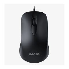 APPROX Egér - optikai, vezetékes,1000 DPI, Fekete