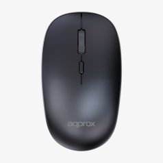 APPROX Egér - optikai, vezetéknélküli,1600 DPI, Fekete